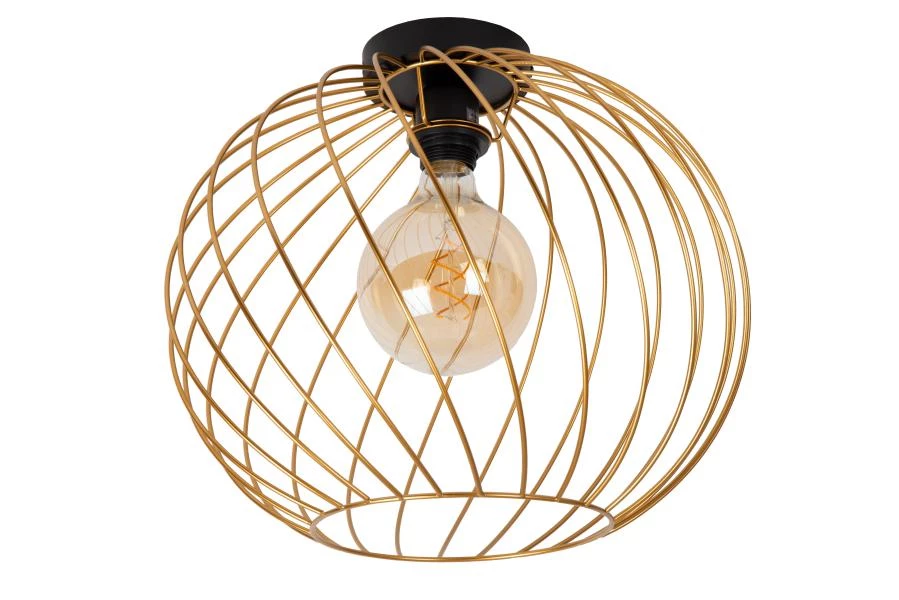 Lucide DANZA - Flush ceiling light - Ø 40 cm - 1xE27 - Matt Gold / Brass - off